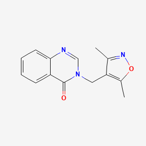 molecular formula C14H13N3O2 B2378228 3-[(3,5-Dimethyl-1,2-oxazol-4-yl)methyl]quinazolin-4-one CAS No. 1002468-22-5