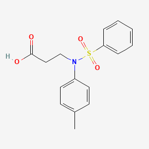 molecular formula C16H17NO4S B2378230 3-[N-(4-methylphenyl)benzenesulfonamido]propanoic acid CAS No. 565165-50-6