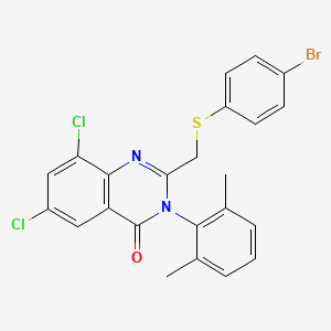 2-[(4-Bromophenyl)sulfanylmethyl]-6,8-dichloro-3-(2,6-dimethylphenyl)quinazolin-4-one