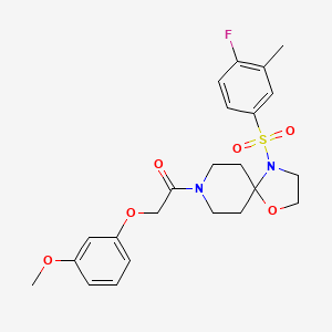 4-[(4-Fluoro-3-methylphenyl)sulfonyl]-8-[(3-methoxyphenoxy)acetyl]-1-oxa-4,8-diazaspiro[4.5]decane