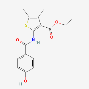 Ethyl 2-[(4-hydroxyphenyl)carbonylamino]-4,5-dimethylthiophene-3-carboxylate