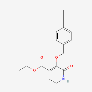 molecular formula C19H25NO4 B2378238 Ethyl 5-{[4-(tert-butyl)benzyl]oxy}-6-oxo-1,2,3,6-tetrahydro-4-pyridinecarboxylate CAS No. 866008-18-6