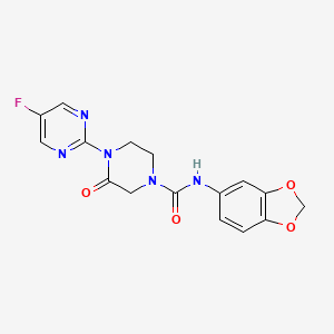 N-(1,3-Benzodioxol-5-yl)-4-(5-fluoropyrimidin-2-yl)-3-oxopiperazine-1-carboxamide