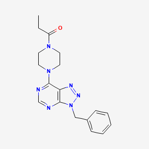 molecular formula C18H21N7O B2378250 1-(4-(3-benzyl-3H-[1,2,3]triazolo[4,5-d]pyrimidin-7-yl)piperazin-1-yl)propan-1-one CAS No. 920207-43-8