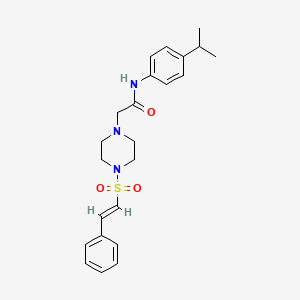 2-[4-[(E)-2-phenylethenyl]sulfonylpiperazin-1-yl]-N-(4-propan-2-ylphenyl)acetamide