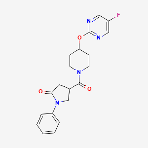 4-[4-(5-Fluoropyrimidin-2-yl)oxypiperidine-1-carbonyl]-1-phenylpyrrolidin-2-one