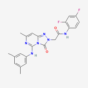 N~1~-(2,4-difluorophenyl)-2-[5-(3,5-dimethylanilino)-7-methyl-3-oxo[1,2,4]triazolo[4,3-c]pyrimidin-2(3H)-yl]acetamide
