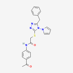 N-(4-acetylphenyl)-2-{[5-benzyl-4-(1H-pyrrol-1-yl)-4H-1,2,4-triazol-3-yl]sulfanyl}acetamide