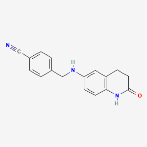 4-{[(2-Oxo-1,2,3,4-tetrahydroquinolin-6-yl)amino]methyl}benzonitrile