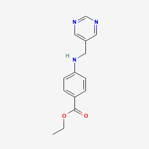 Ethyl 4-((pyrimidin-5-ylmethyl)amino)benzoate