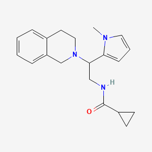 N-(2-(3,4-dihydroisoquinolin-2(1H)-yl)-2-(1-methyl-1H-pyrrol-2-yl)ethyl)cyclopropanecarboxamide