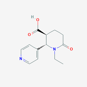 molecular formula C13H16N2O3 B2378278 (2S,3S)-1-乙基-6-氧代-2-(吡啶-4-基)哌啶-3-羧酸 CAS No. 2027090-87-3