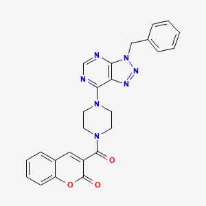 molecular formula C25H21N7O3 B2378282 7-(4-(3-苄基-3H-[1,2,3]三唑并[4,5-d]嘧啶-7-基)哌嗪-1-羰基)-2H-色烯-2-酮 CAS No. 920163-69-5