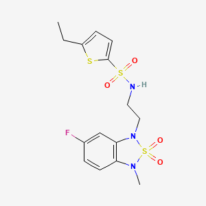 5-ethyl-N-(2-(6-fluoro-3-methyl-2,2-dioxidobenzo[c][1,2,5]thiadiazol-1(3H)-yl)ethyl)thiophene-2-sulfonamide