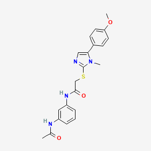 N-(3-acetamidophenyl)-2-((5-(4-methoxyphenyl)-1-methyl-1H-imidazol-2-yl)thio)acetamide