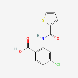 molecular formula C12H8ClNO3S B2378302 4-クロロ-2-[(チオフェン-2-カルボニル)-アミノ]-安息香酸 CAS No. 108204-33-7