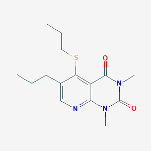 molecular formula C15H21N3O2S B2378307 1,3-dimethyl-6-propyl-5-(propylthio)pyrido[2,3-d]pyrimidine-2,4(1H,3H)-dione CAS No. 900004-65-1