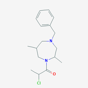 molecular formula C17H25ClN2O B2378316 1-(4-Benzyl-2,6-dimethyl-1,4-diazepan-1-yl)-2-chloropropan-1-one CAS No. 2411288-31-6