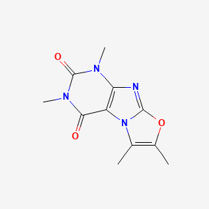 molecular formula C11H12N4O3 B2378323 1,3,6,7-tetramethyloxazolo[2,3-f]purine-2,4(1H,3H)-dione CAS No. 899997-32-1
