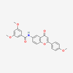 molecular formula C25H21NO6 B2378325 3,5-dimethoxy-N-(2-(4-methoxyphenyl)-4-oxo-4H-chromen-6-yl)benzamide CAS No. 921555-72-8