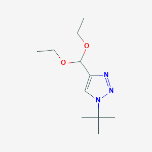molecular formula C11H21N3O2 B2378346 1-tert-butyl-4-(diethoxymethyl)-1H-1,2,3-triazole CAS No. 1257633-67-2