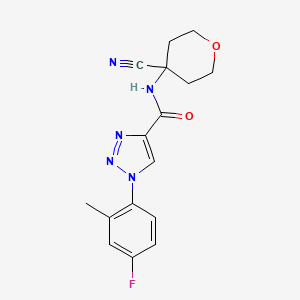 N-(4-Cyanooxan-4-yl)-1-(4-fluoro-2-methylphenyl)triazole-4-carboxamide