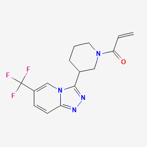 1-[3-[6-(Trifluoromethyl)-[1,2,4]triazolo[4,3-a]pyridin-3-yl]piperidin-1-yl]prop-2-en-1-one
