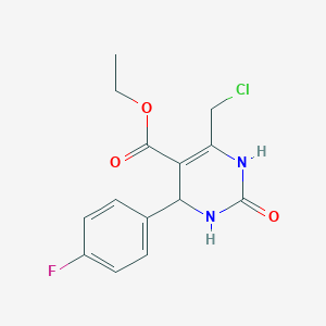 molecular formula C14H14ClFN2O3 B2378366 乙基6-(氯甲基)-4-(4-氟苯基)-2-氧代-1,2,3,4-四氢嘧啶-5-羧酸乙酯 CAS No. 1260906-12-4