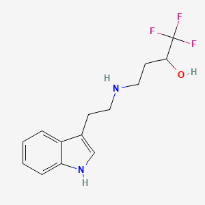 molecular formula C14H17F3N2O B2378368 1,1,1-trifluoro-4-{[2-(1H-indol-3-yl)ethyl]amino}-2-butanol CAS No. 692738-24-2