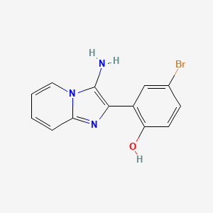 molecular formula C13H10BrN3O B2378375 2-(3-Aminoimidazo[1,2-a]pyridin-2-yl)-4-bromophenol CAS No. 80493-78-3