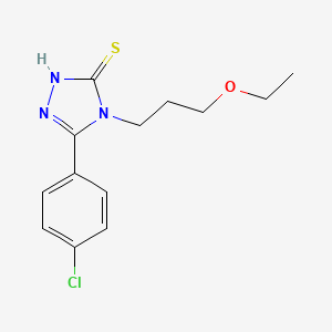 molecular formula C13H16ClN3OS B2378380 5-(4-chlorophenyl)-4-(3-ethoxypropyl)-4H-1,2,4-triazole-3-thiol CAS No. 849587-44-6