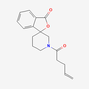 molecular formula C17H19NO3 B2378382 1'-(pent-4-enoyl)-3H-spiro[isobenzofuran-1,3'-piperidin]-3-one CAS No. 1706263-44-6