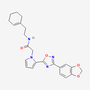 2-{2-[3-(1,3-benzodioxol-5-yl)-1,2,4-oxadiazol-5-yl]-1H-pyrrol-1-yl}-N-[2-(1-cyclohexenyl)ethyl]acetamide