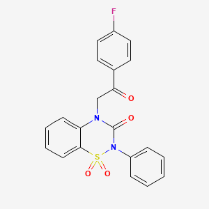 4-(2-(4-fluorophenyl)-2-oxoethyl)-2-phenyl-2H-benzo[e][1,2,4]thiadiazin-3(4H)-one 1,1-dioxide
