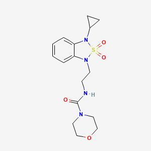 N-[2-(3-cyclopropyl-2,2-dioxo-1,3-dihydro-2lambda6,1,3-benzothiadiazol-1-yl)ethyl]morpholine-4-carboxamide