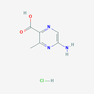 molecular formula C6H8ClN3O2 B2378421 5-Amino-3-methylpyrazine-2-carboxylic acid;hydrochloride CAS No. 2470437-95-5