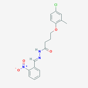 (E)-4-(4-chloro-2-methylphenoxy)-N'-(2-nitrobenzylidene)butanehydrazide