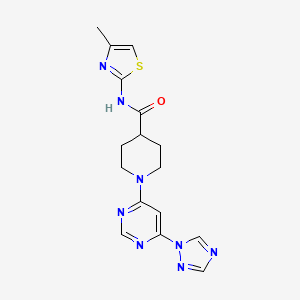 1-(6-(1H-1,2,4-triazol-1-yl)pyrimidin-4-yl)-N-(4-methylthiazol-2-yl)piperidine-4-carboxamide