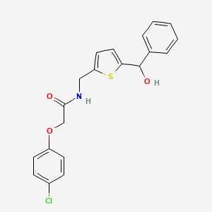 2-(4-chlorophenoxy)-N-((5-(hydroxy(phenyl)methyl)thiophen-2-yl)methyl)acetamide