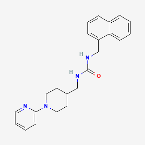 molecular formula C23H26N4O B2378442 1-(Naphthalen-1-ylmethyl)-3-((1-(pyridin-2-yl)piperidin-4-yl)methyl)urea CAS No. 1235138-56-3