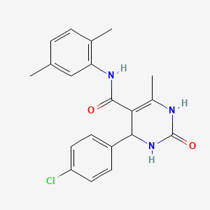molecular formula C20H20ClN3O2 B2378445 4-(4-chlorophenyl)-N-(2,5-dimethylphenyl)-6-methyl-2-oxo-1,2,3,4-tetrahydropyrimidine-5-carboxamide CAS No. 537680-42-5