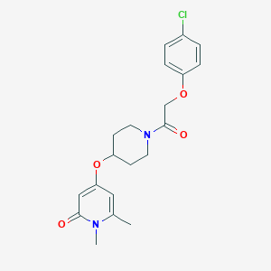 molecular formula C20H23ClN2O4 B2378446 4-((1-(2-(4-氯苯氧基)乙酰)哌啶-4-基)氧基)-1,6-二甲基吡啶-2(1H)-酮 CAS No. 2034390-40-2