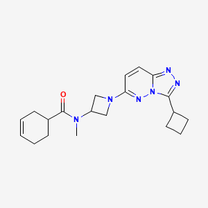 N-(1-{3-cyclobutyl-[1,2,4]triazolo[4,3-b]pyridazin-6-yl}azetidin-3-yl)-N-methylcyclohex-3-ene-1-carboxamide