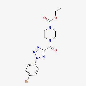 ethyl 4-(2-(4-bromophenyl)-2H-tetrazole-5-carbonyl)piperazine-1-carboxylate