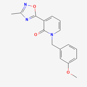 1-(3-methoxybenzyl)-3-(3-methyl-1,2,4-oxadiazol-5-yl)pyridin-2(1H)-one
