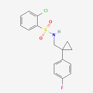 2-chloro-N-((1-(4-fluorophenyl)cyclopropyl)methyl)benzenesulfonamide