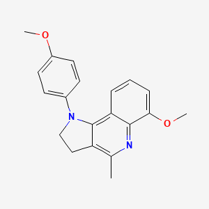 molecular formula C20H20N2O2 B2378479 4-(6-甲氧基-4-甲基-2,3-二氢-1H-吡咯并[3,2-c]喹啉-1-基)苯甲醚 CAS No. 860789-40-8