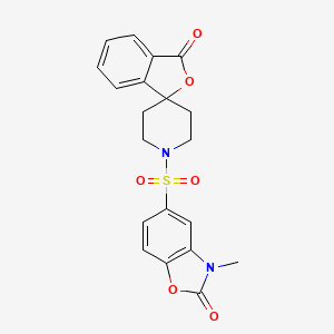 molecular formula C20H18N2O6S B2378481 1'-((3-methyl-2-oxo-2,3-dihydrobenzo[d]oxazol-5-yl)sulfonyl)-3H-spiro[isobenzofuran-1,4'-piperidin]-3-one CAS No. 1797022-62-8