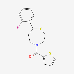 (7-(2-Fluorophenyl)-1,4-thiazepan-4-yl)(thiophen-2-yl)methanone