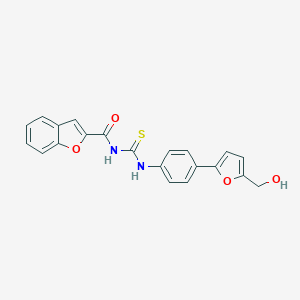 molecular formula C21H16N2O4S B237849 N-({4-[5-(hydroxymethyl)furan-2-yl]phenyl}carbamothioyl)-1-benzofuran-2-carboxamide 